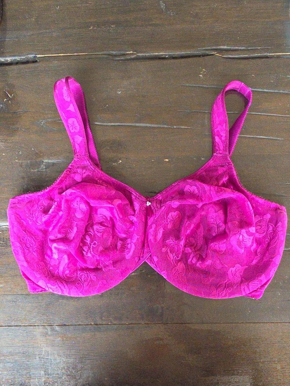 (40DDD) Wacoal Lace Underwire Comfy Floral Pretty Feminine Silky Padded Straps